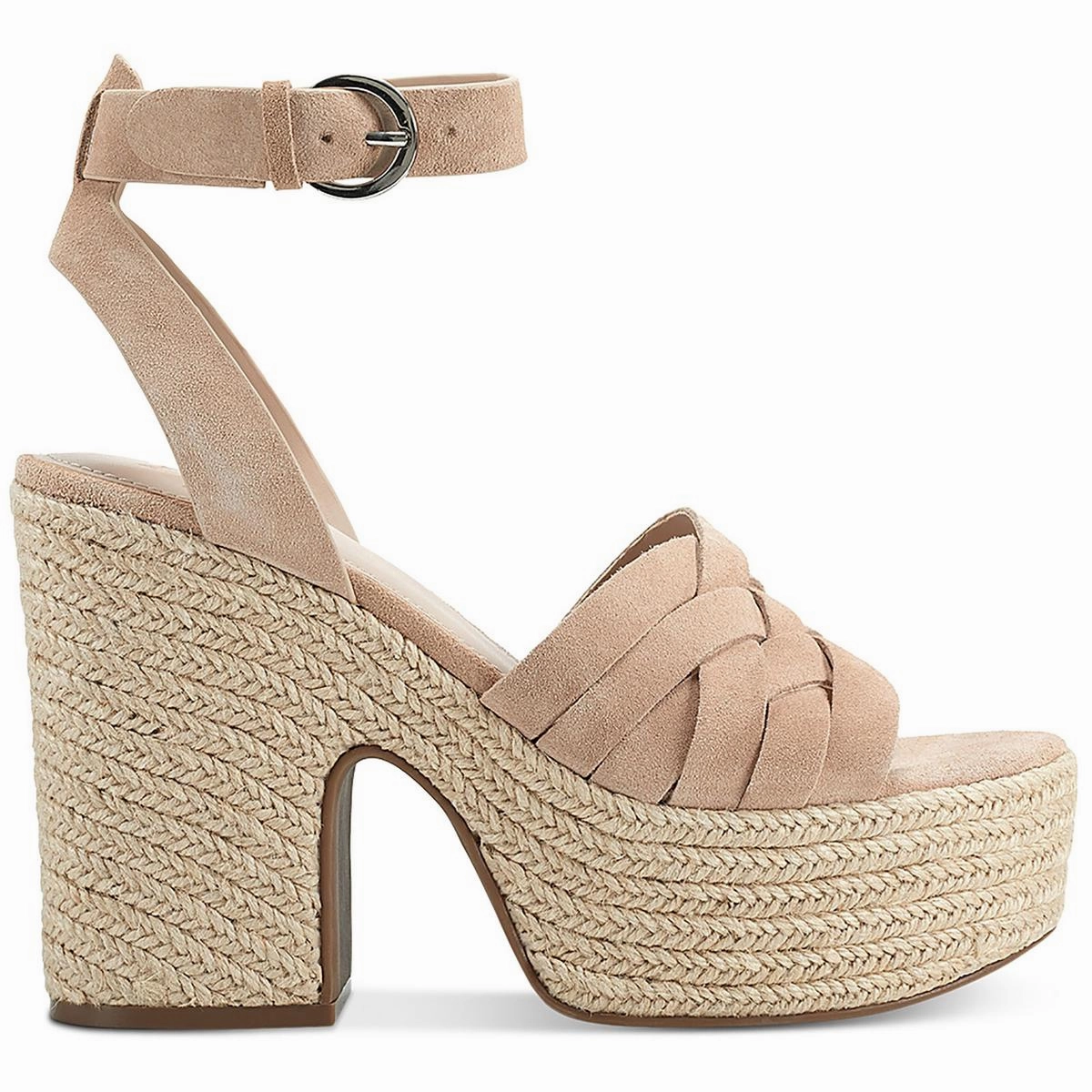 Oaten Womens Suede Ankle Strap Block Heel