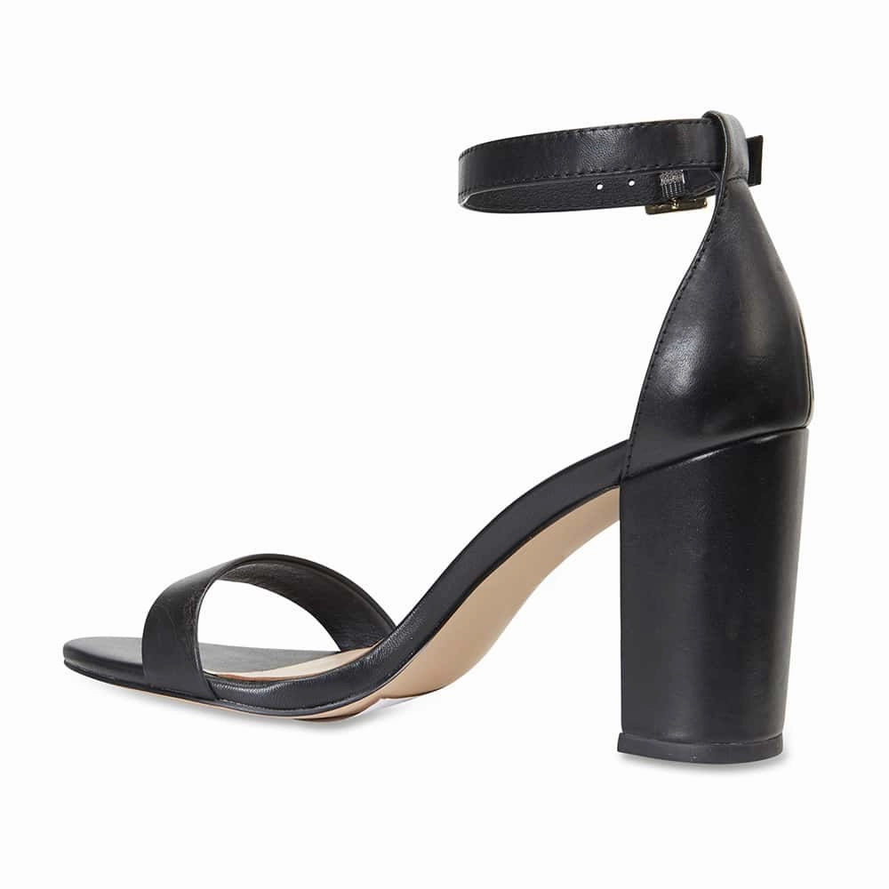 Odyssey Heel in Black Leather