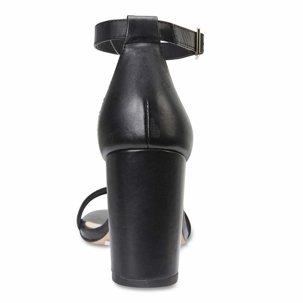 Odyssey Heel in Black Leather
