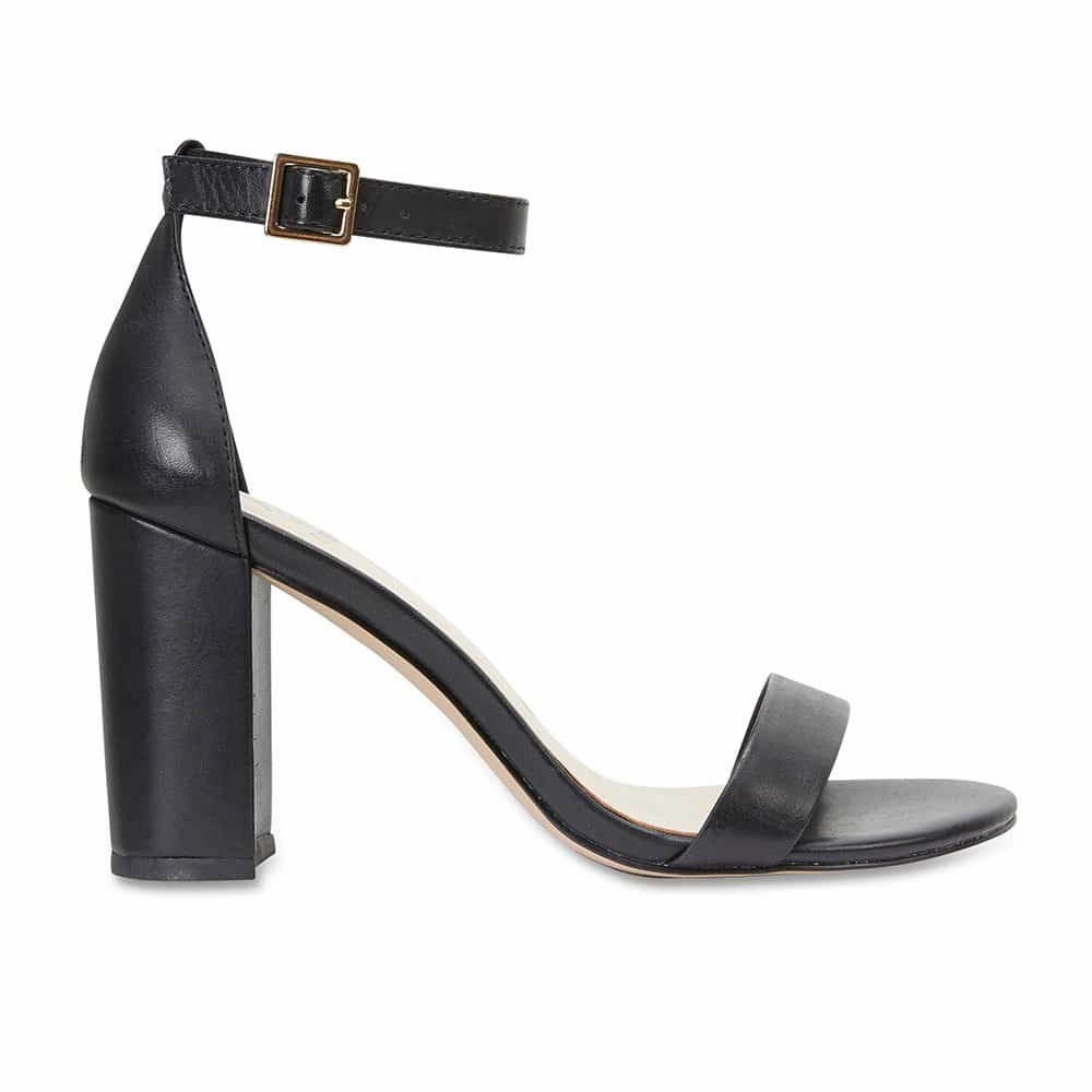 Odyssey Heel in Black Leather