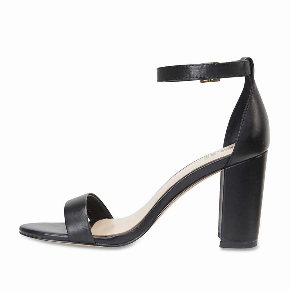 Odyssey Heel in Black Leather