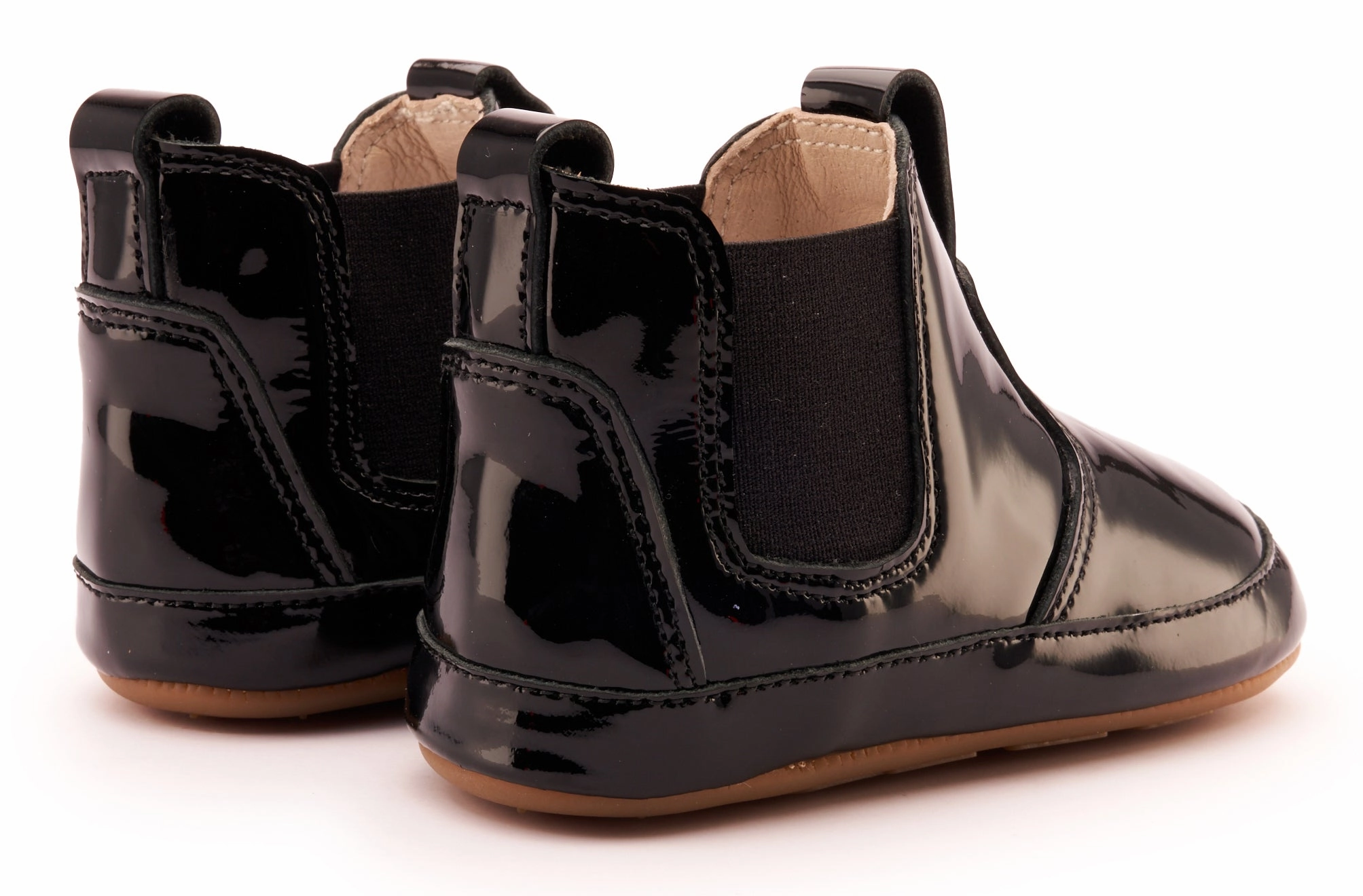 Old Soles Boy's & Girl's 188R Bambini Local Boots/Dress Shoes - Black Patent / Black