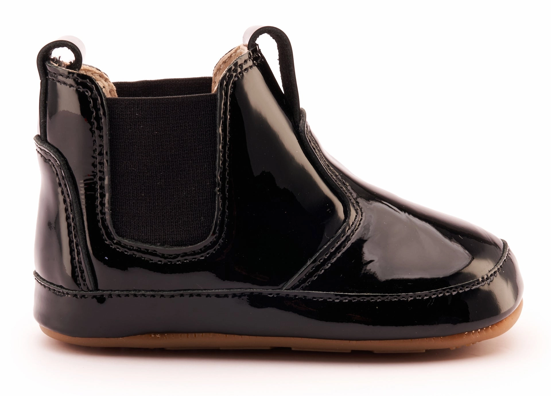 Old Soles Boy's & Girl's 188R Bambini Local Boots/Dress Shoes - Black Patent / Black
