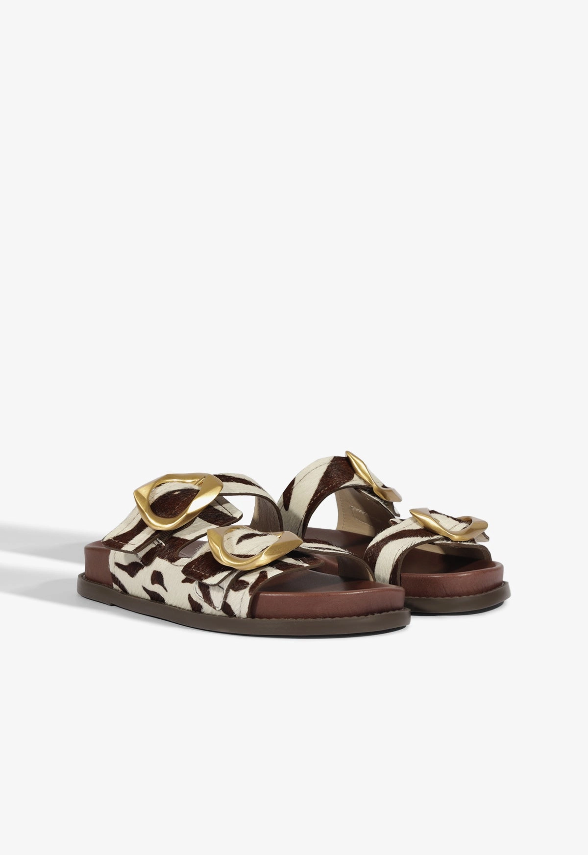Olga Animal Print Leather Sporty Sandal
