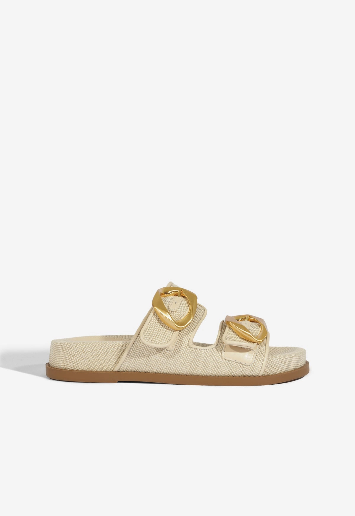 Olga Beige Linen Sporty Sandal