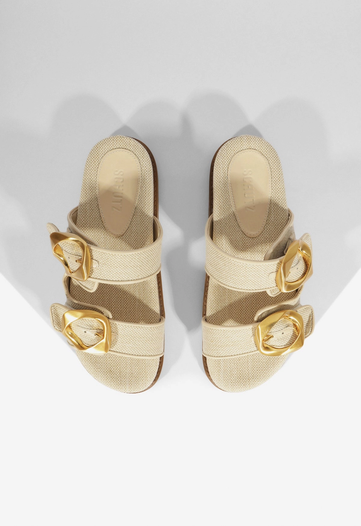 Olga Beige Linen Sporty Sandal