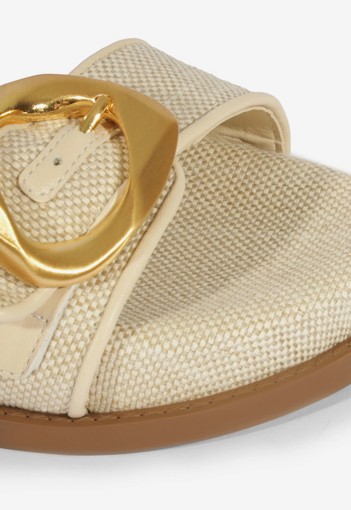 Olga Beige Linen Sporty Sandal