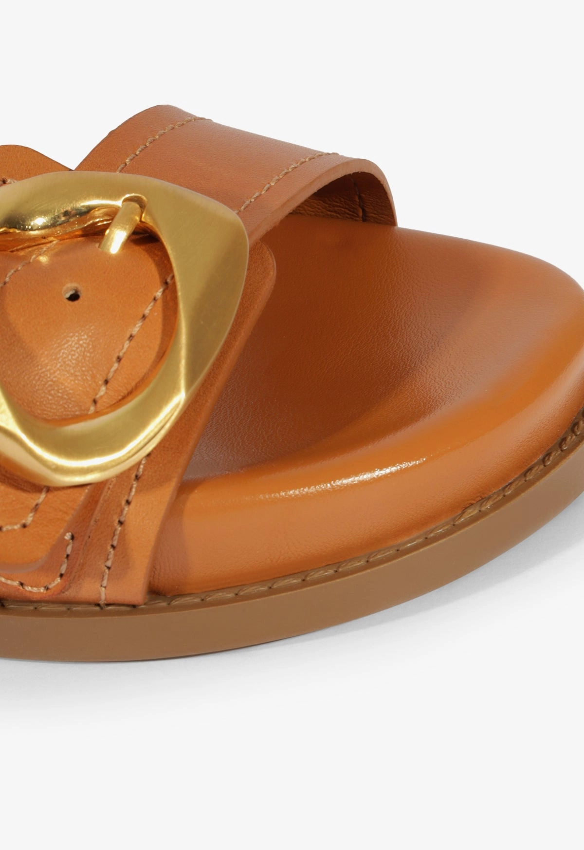 Olga Brown Leather Sporty Sandal