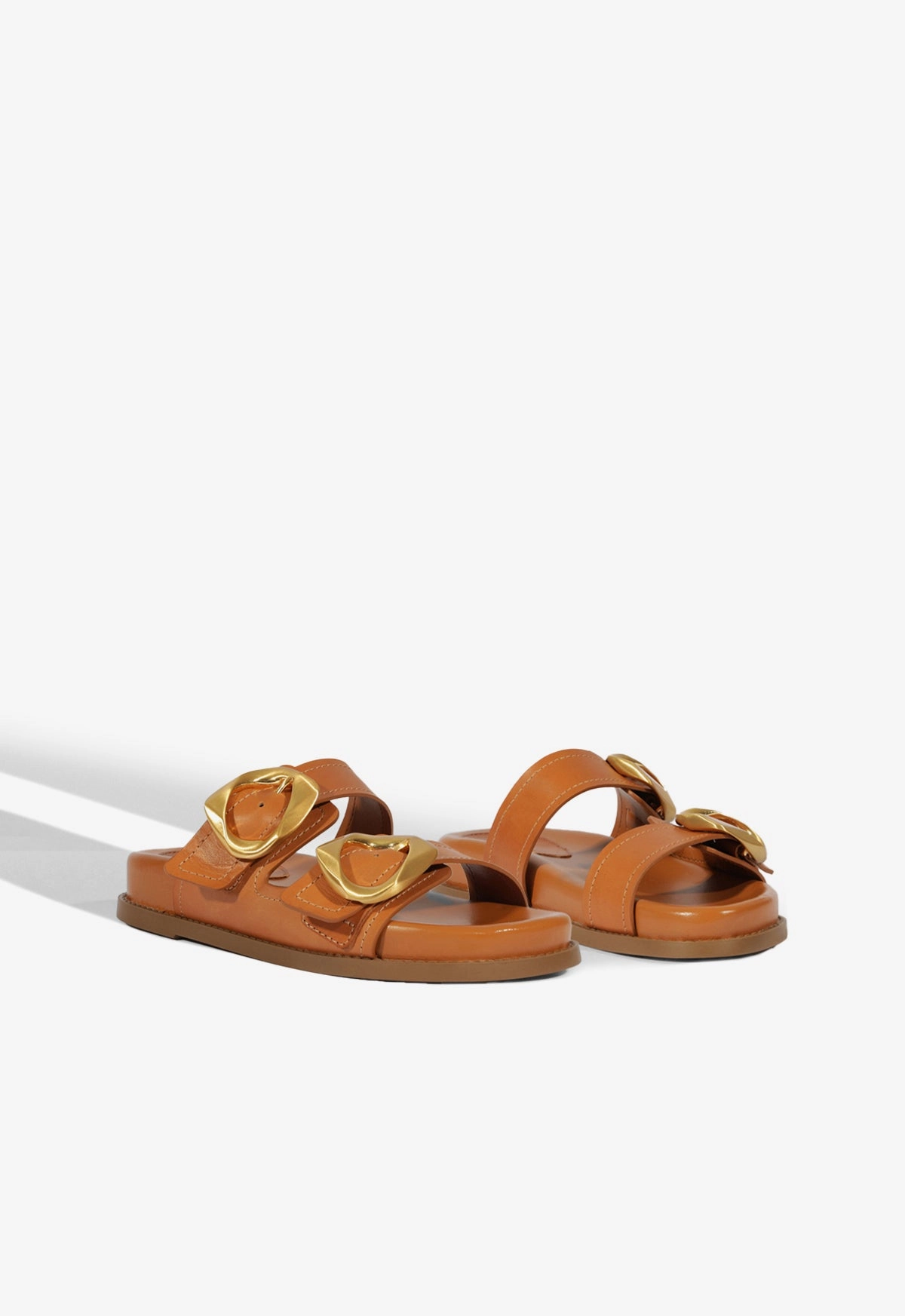 Olga Brown Leather Sporty Sandal