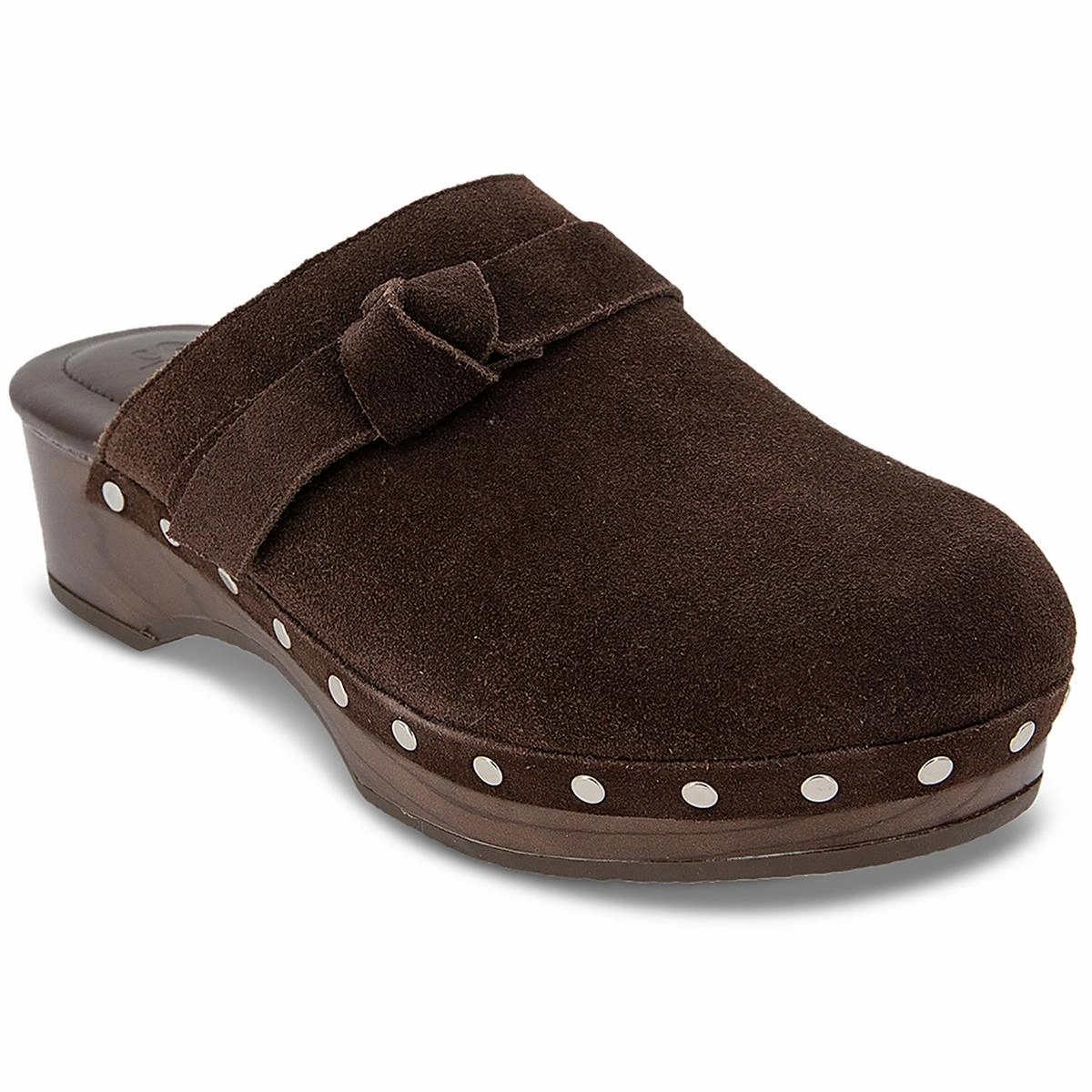 Olive Womens Suede Mule Mule Sandals