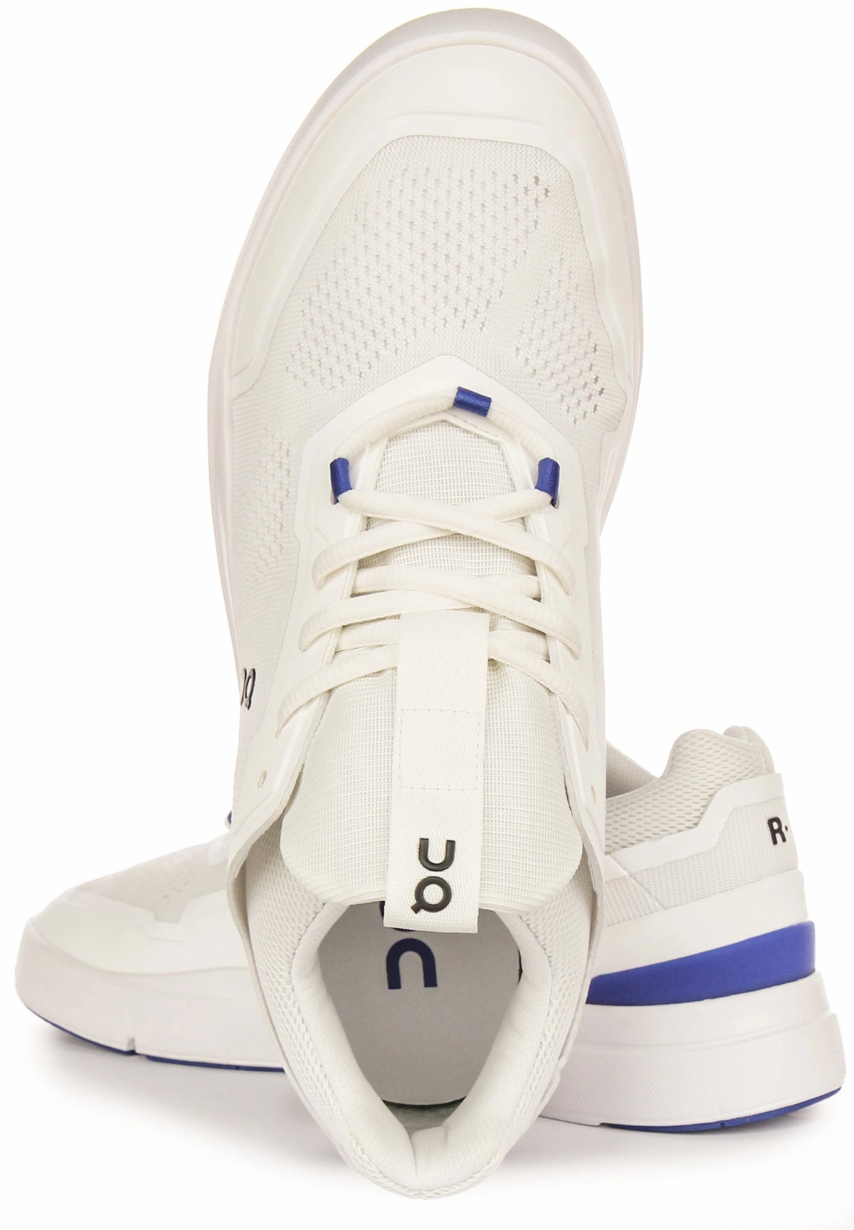 On Running The Roger Spin In White Blue For Men