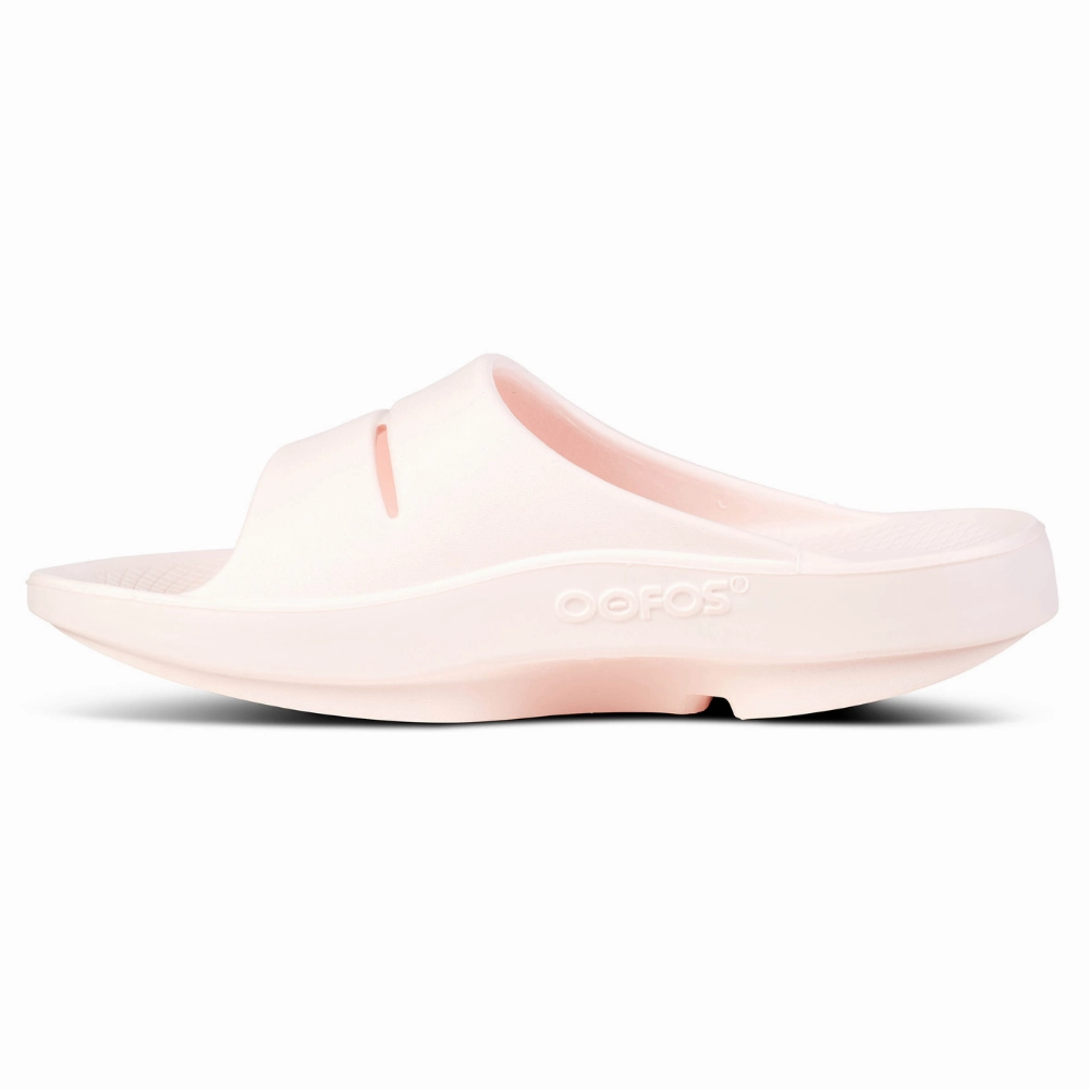 OOFOS OOahh Slide Blush Sandal (Unisex)