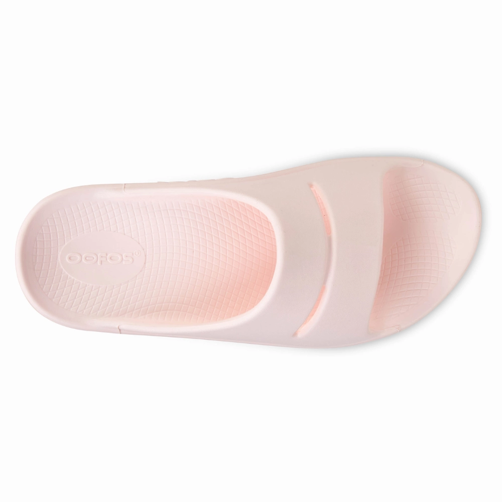 OOFOS OOahh Slide Blush Sandal (Unisex)