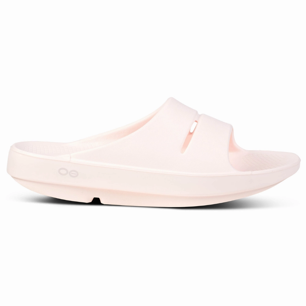 OOFOS OOahh Slide Blush Sandal (Unisex)