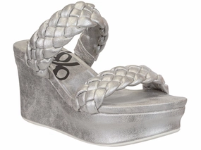 OTBT: Fluent in SILVER Wedge Sandals