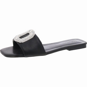 Paden Womens Embellished Manmade Slide Sandals