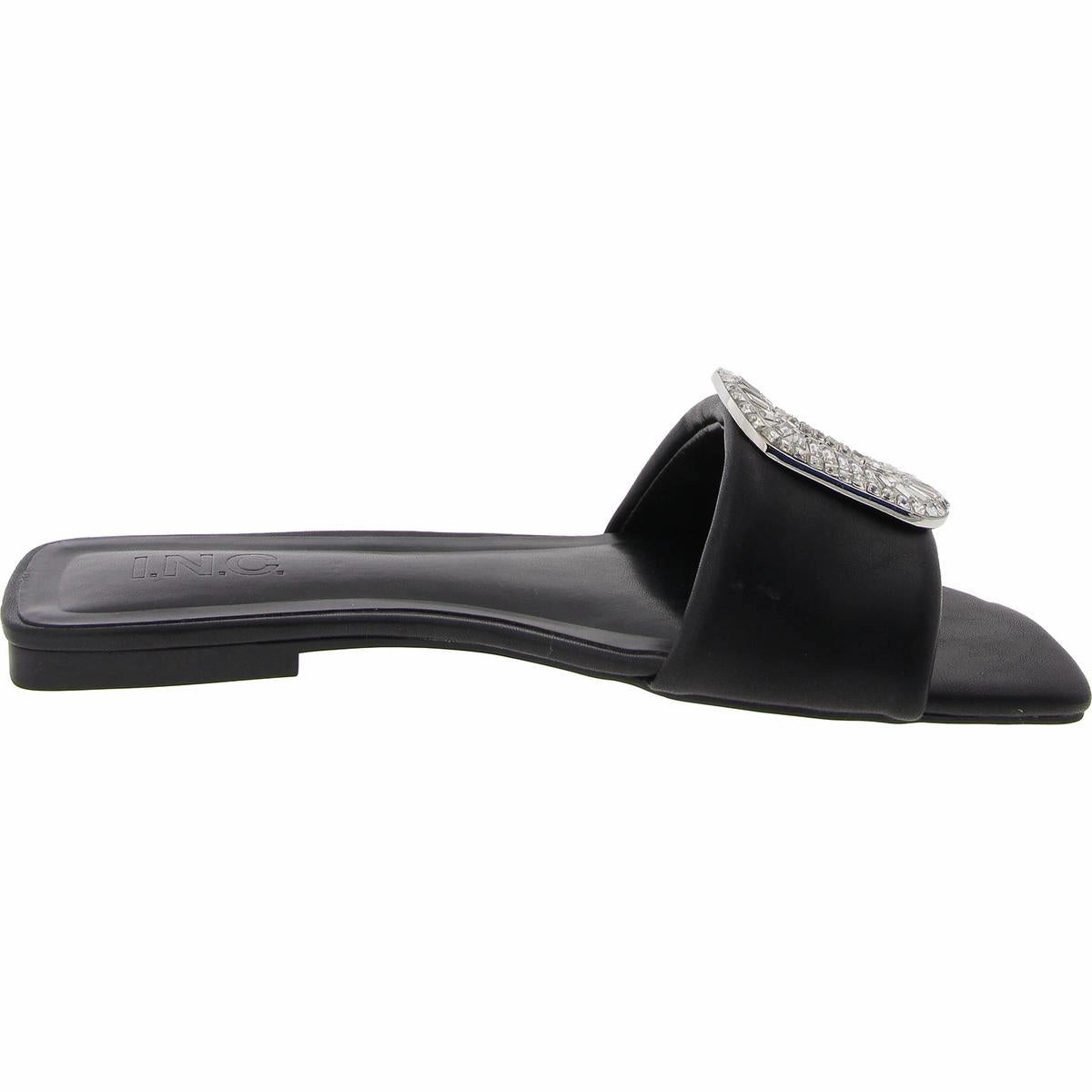 Paden Womens Embellished Manmade Slide Sandals