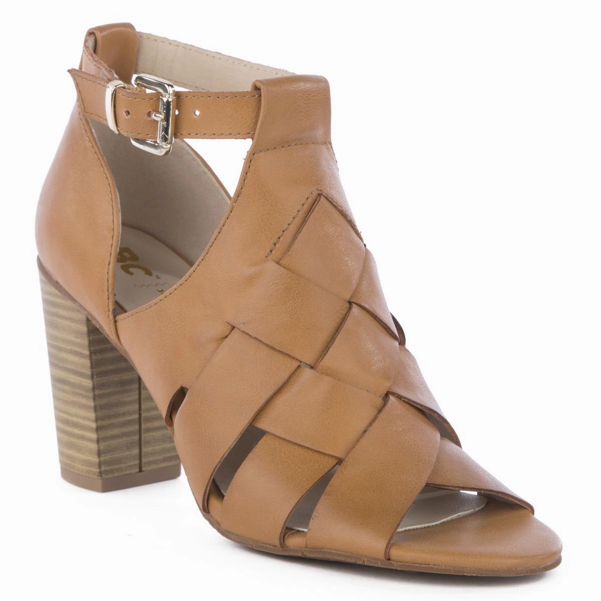 Pathway Womens Woven Faux Leather Gladiator Sandals