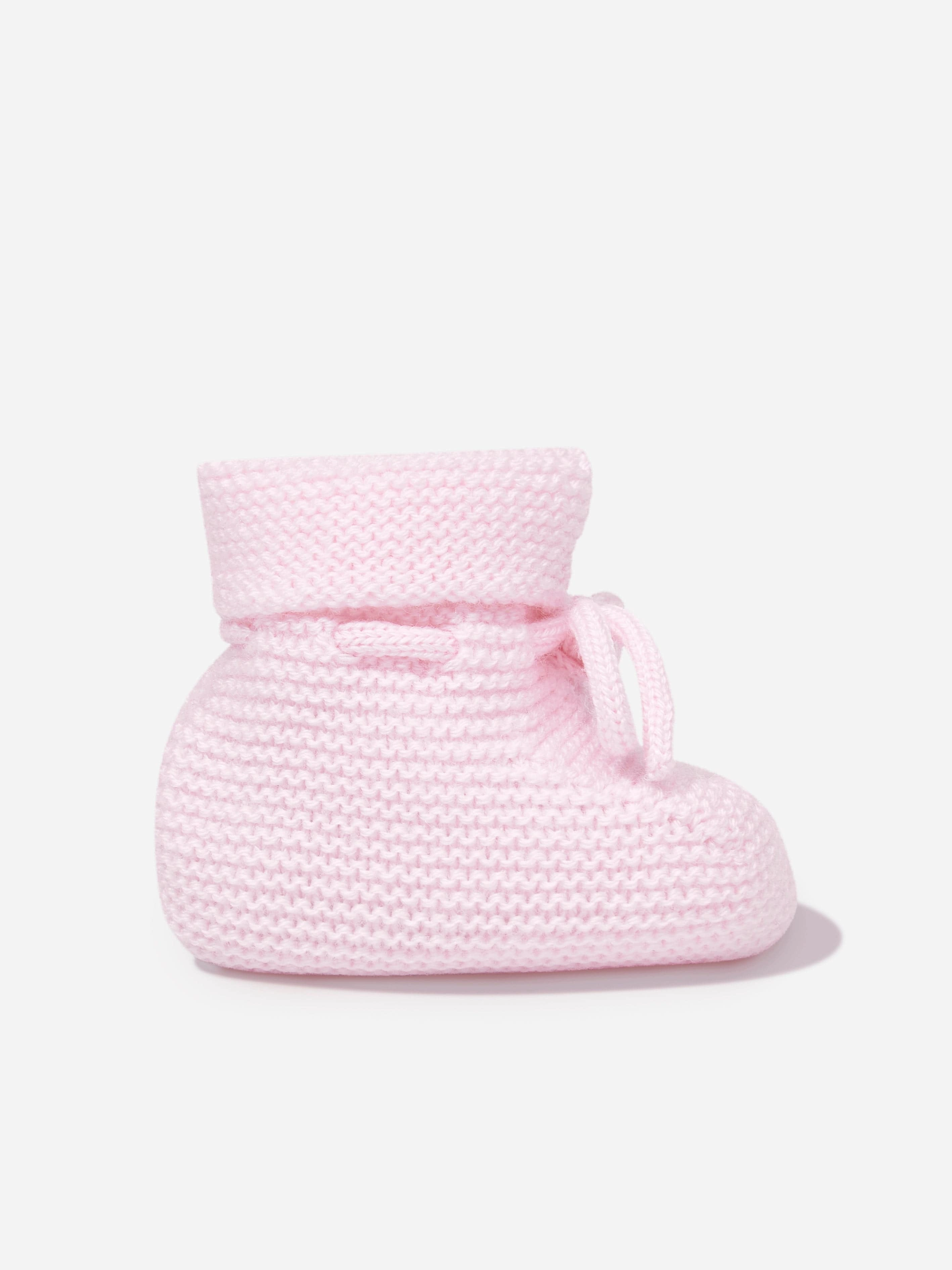 Paz Rodriguez Baby Girls Wool Knit Booties in Pink