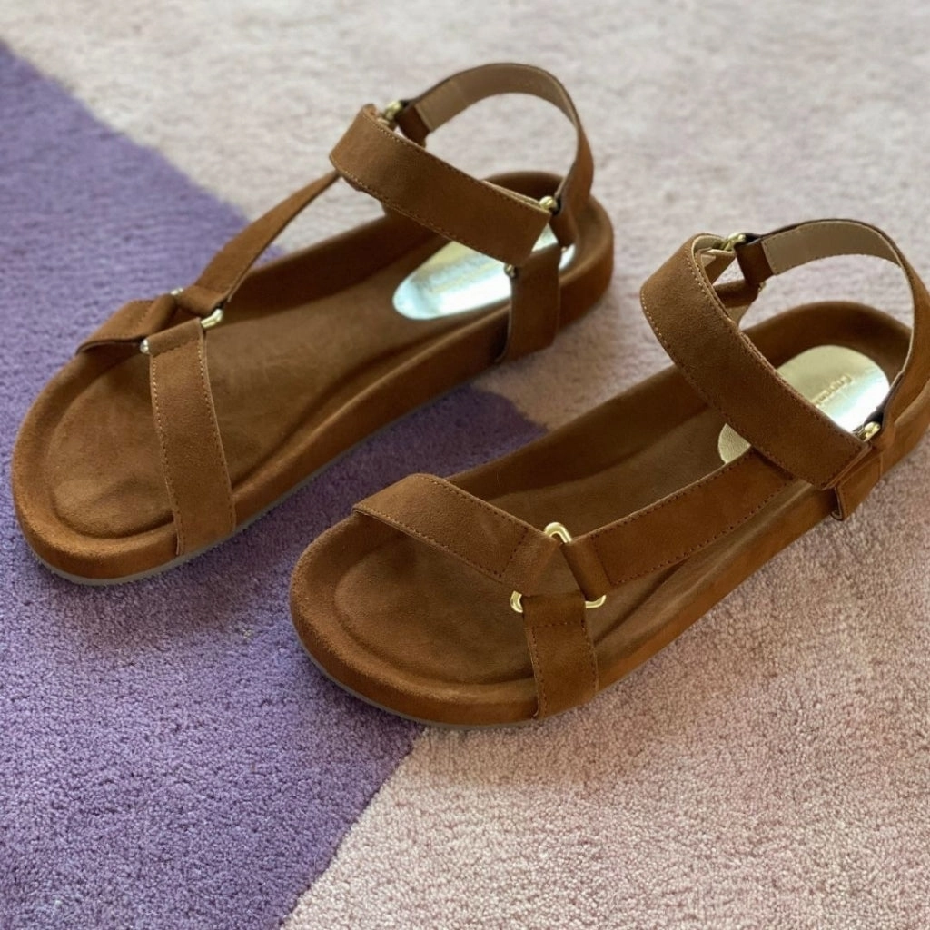 PEACE suede - Cognac
