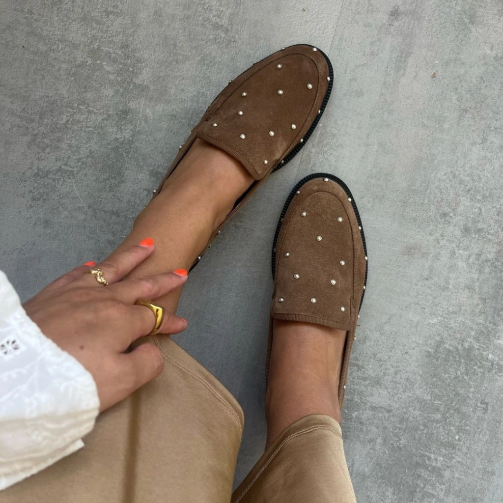 PEARL LOVERS SUEDE - CAPPUCCINO