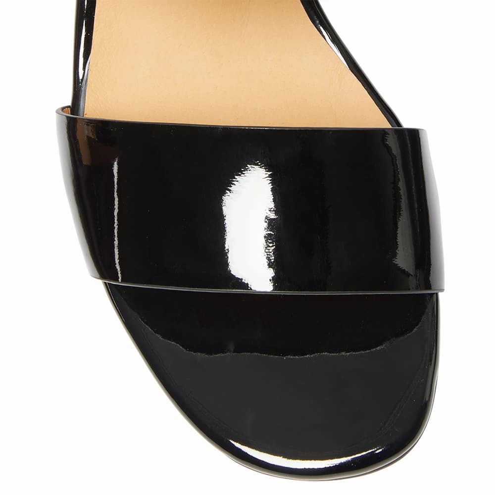 Plato Heel in Black Patent