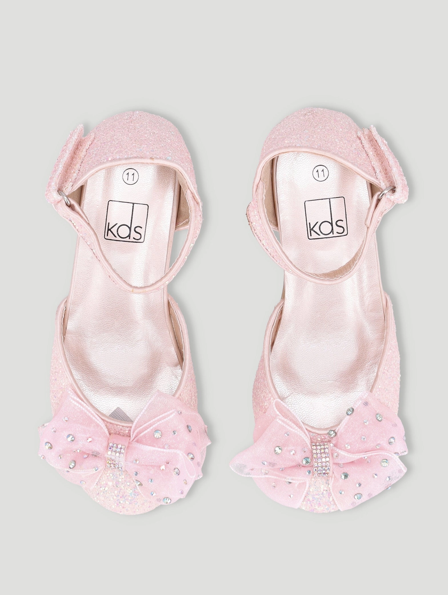 Pre-Girls Bow Glitter Heel - Pink