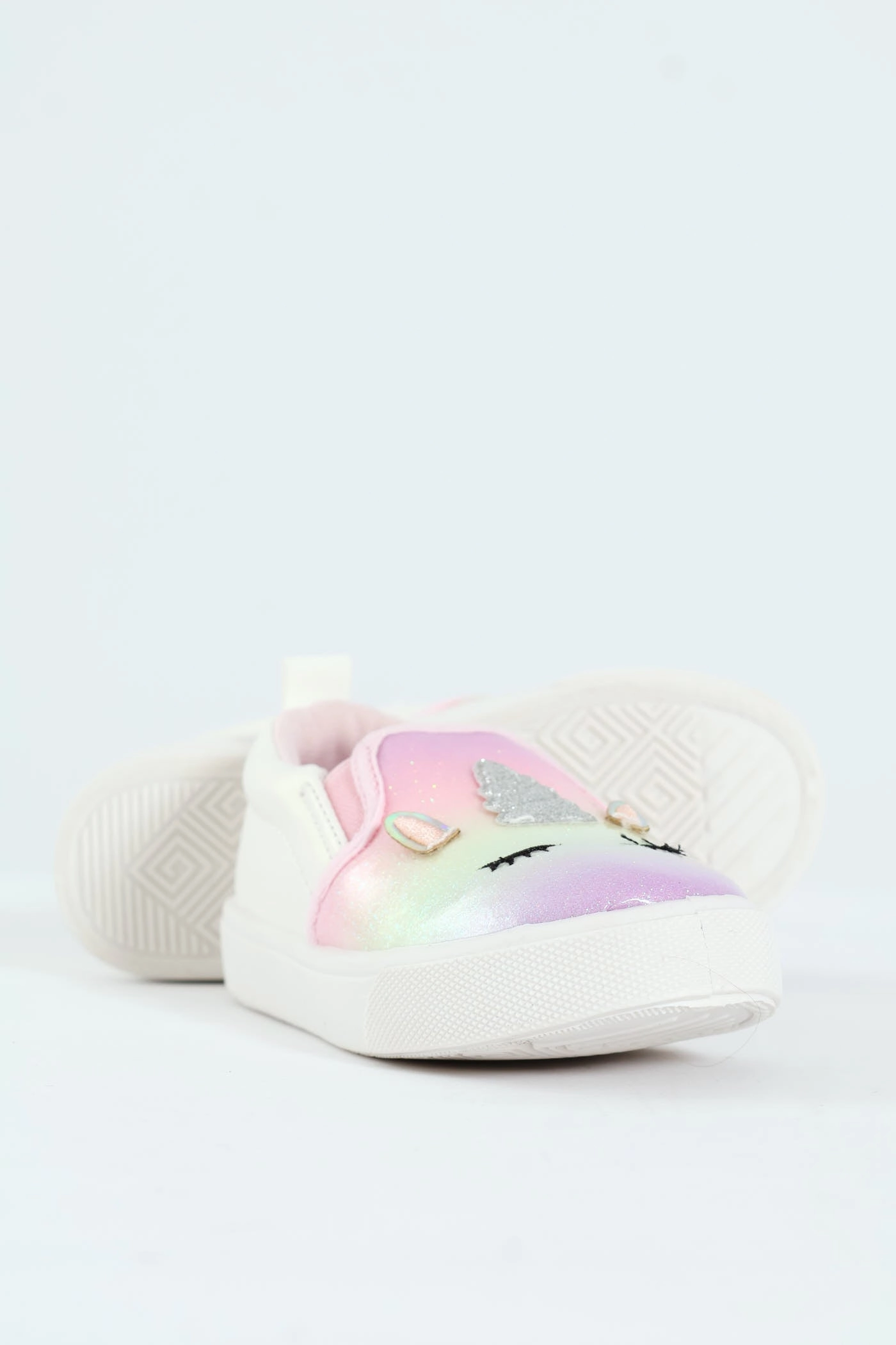 Pre-Girls Rainbow Glitter Slip On Sneaker
