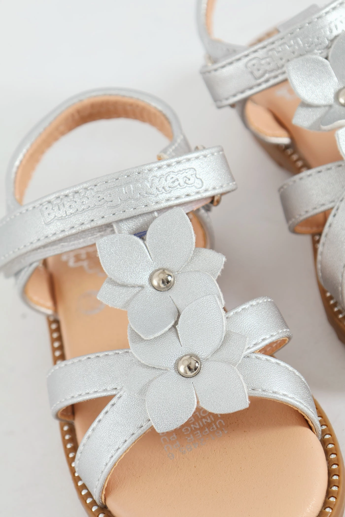 Pre-Girls Strappy Flat Sandal - Silver