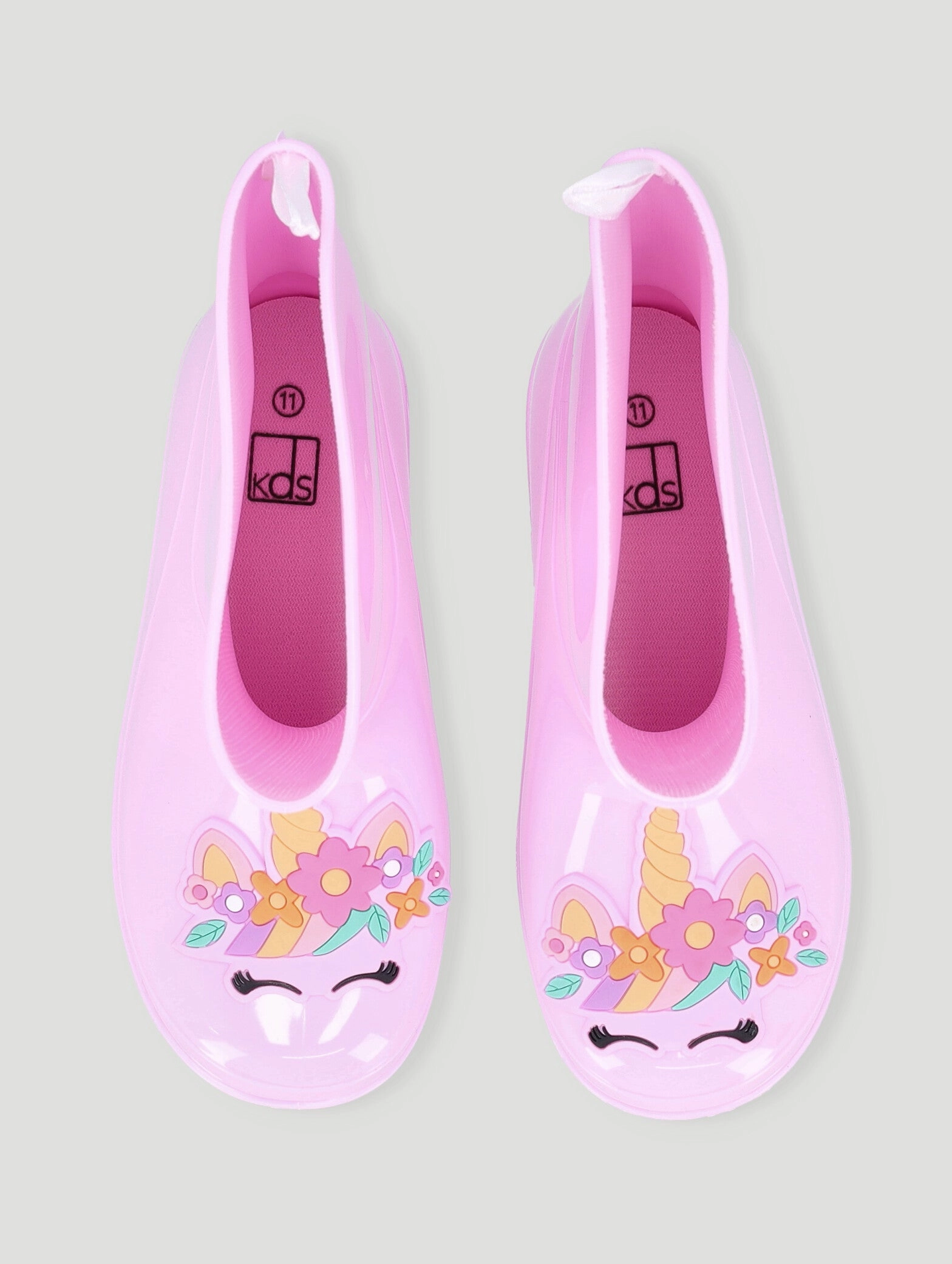 Pre-Girls Unicorn Wellington Boot - Pink