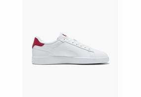 PUMA MEN'S SMASH 3.0 WHITE/RED SHOES