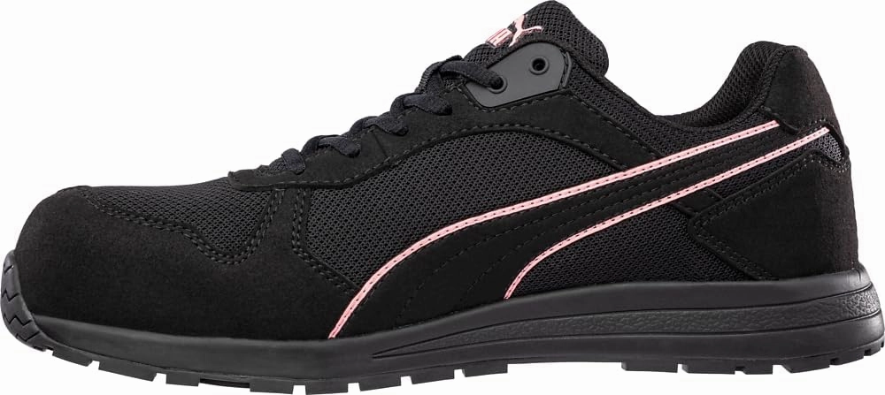PUMA Women's Frontside Black Pink Eh Industrial Shoe