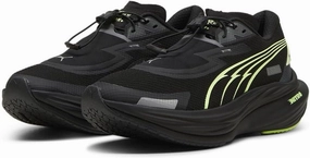 PUMA Womens Deviate Nitro 3 WTR  Running Shoes Neutral Shoe Galactic Gray/Black/Fizzy Apple - Dark Grey