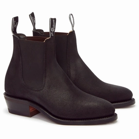 R.M. Williams Lady Yearling Suede Black