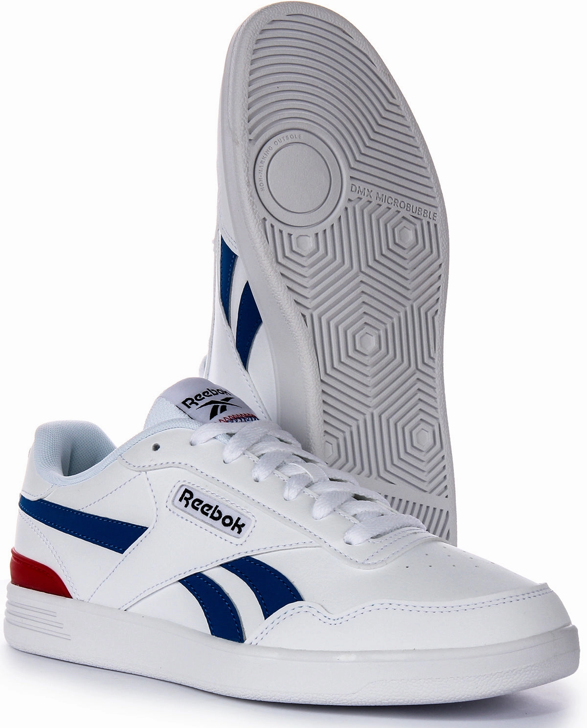 Reebok Court Advance Court In White Blue Red