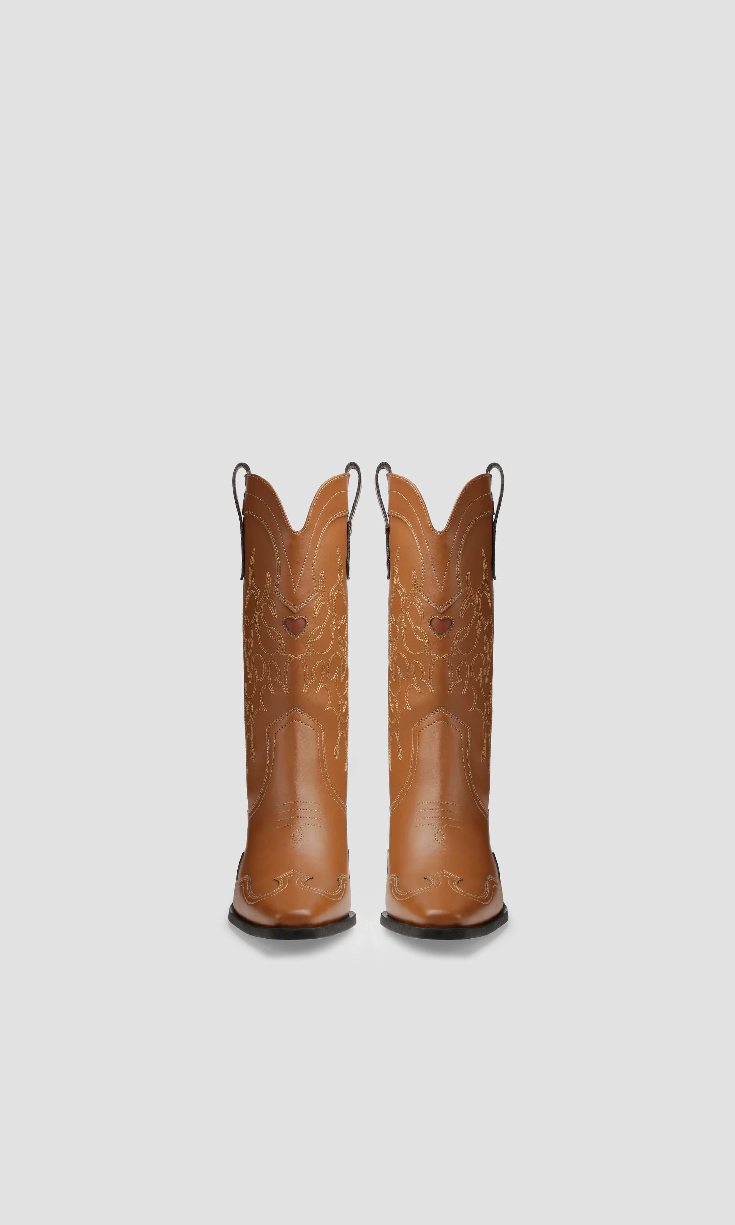 Regan II Vegan Apple Leather Cowboy Boots | Ginger