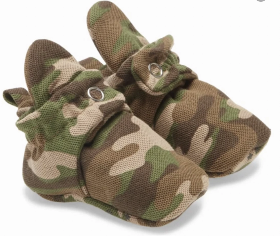 Robeez Snap Bootie Camo Green Size 6-12m