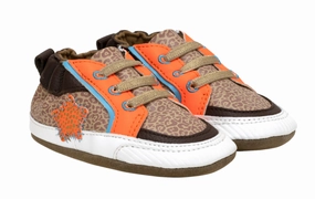 Robeez Wild Animals Soft Soles In Brown Size 6-12m