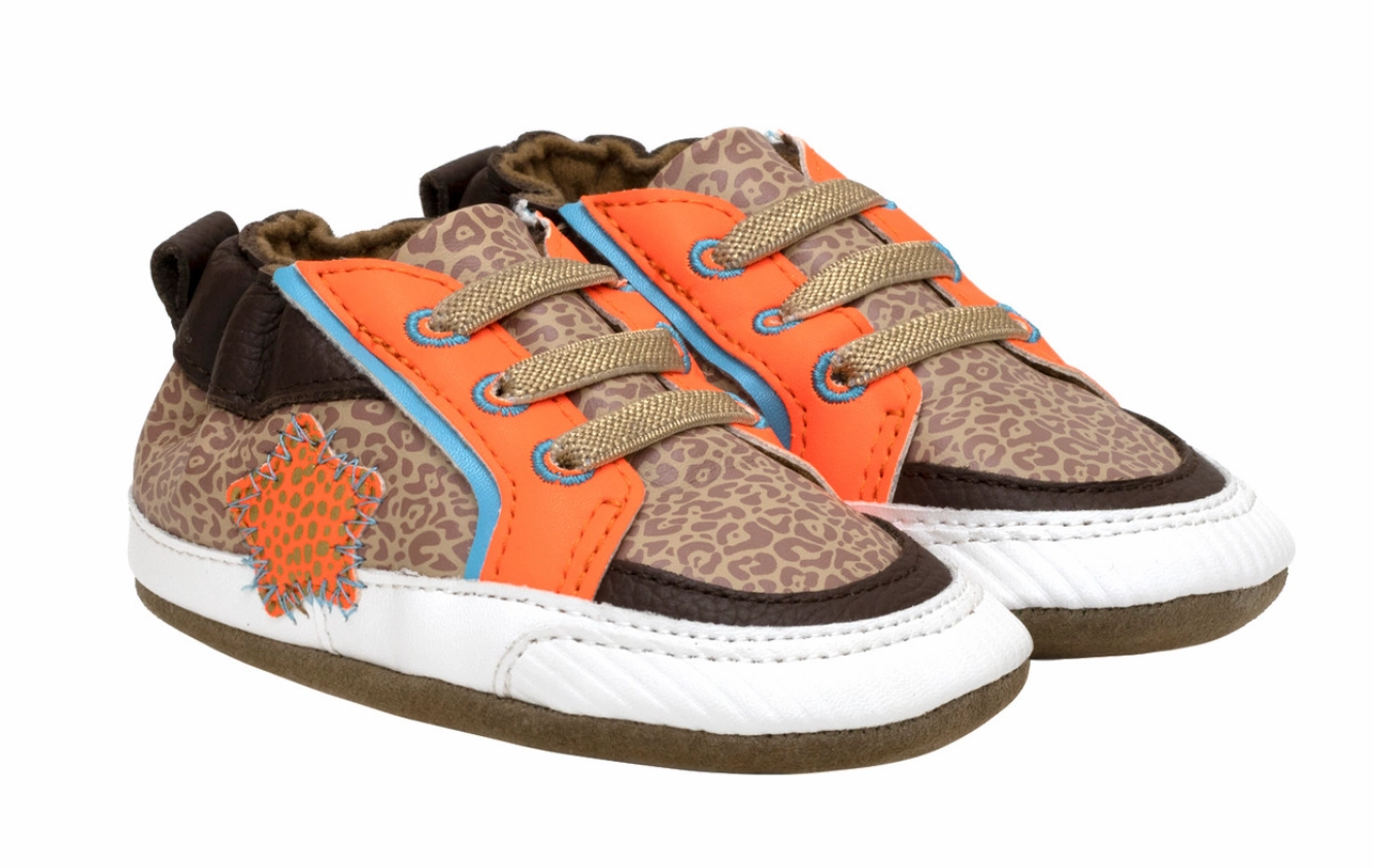 Robeez Wild Animals Soft Soles In Brown Size 6-12m