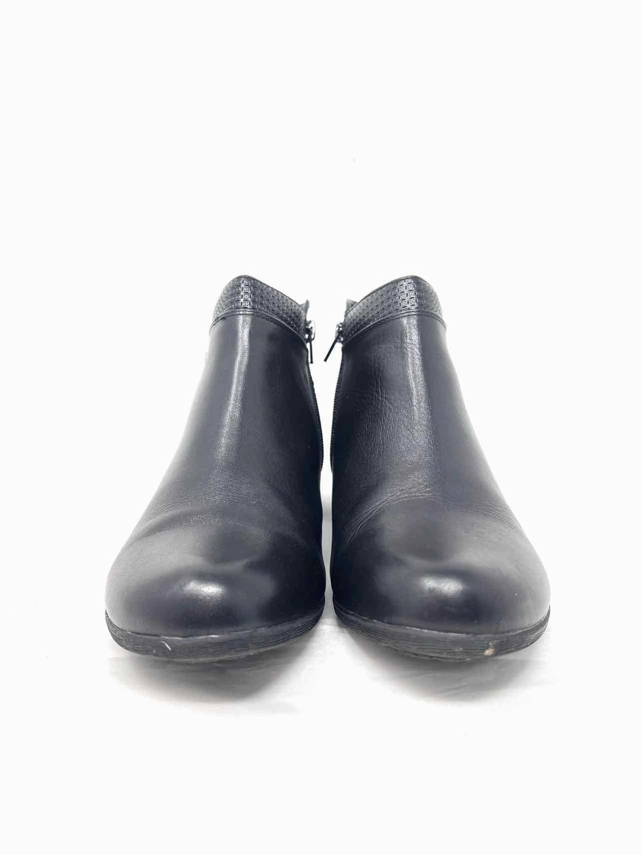 Rockport Size 11 Black Cut-outs Leather Shoes Ankle Boots