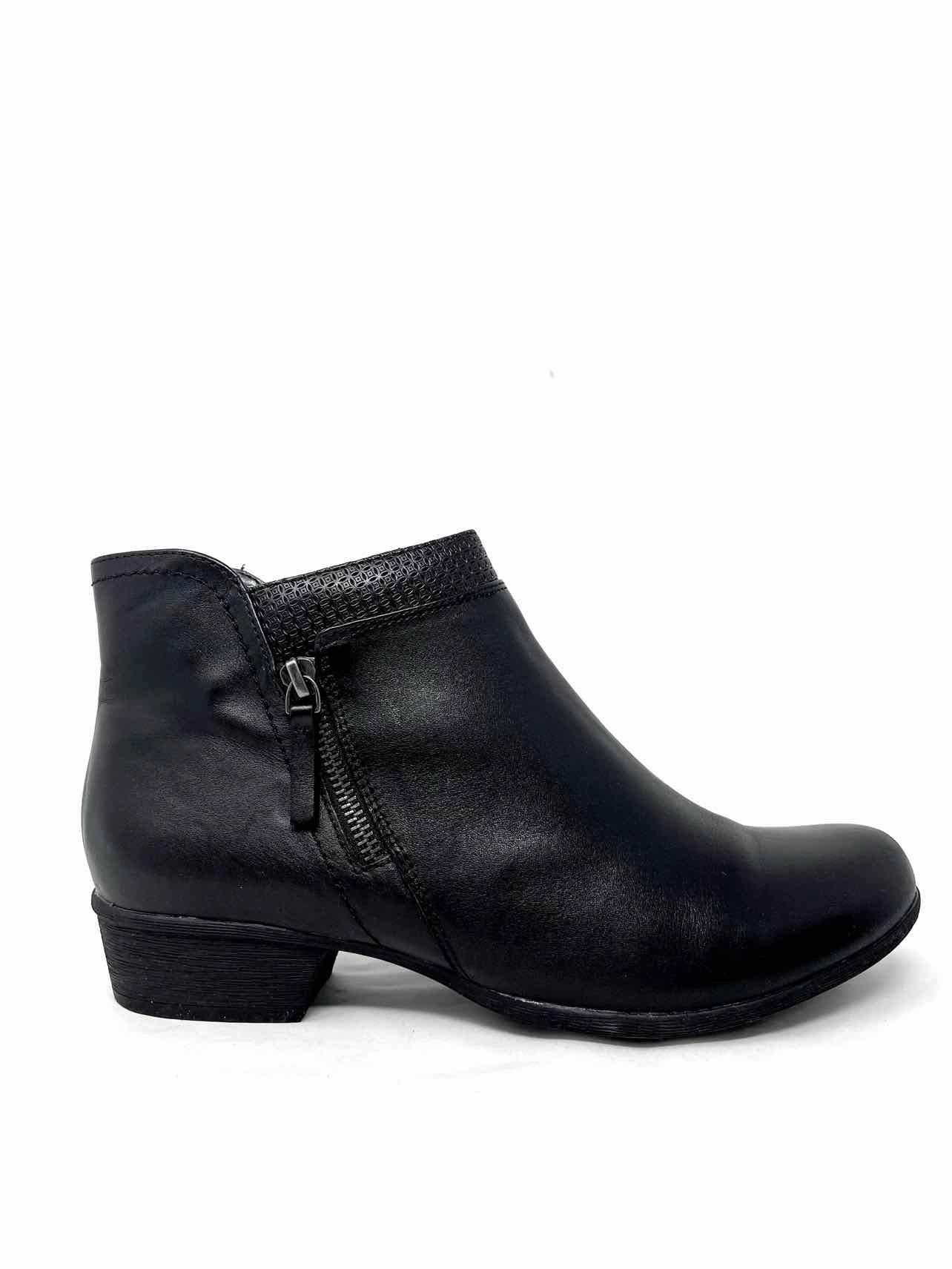 Rockport Size 11 Black Cut-outs Leather Shoes Ankle Boots