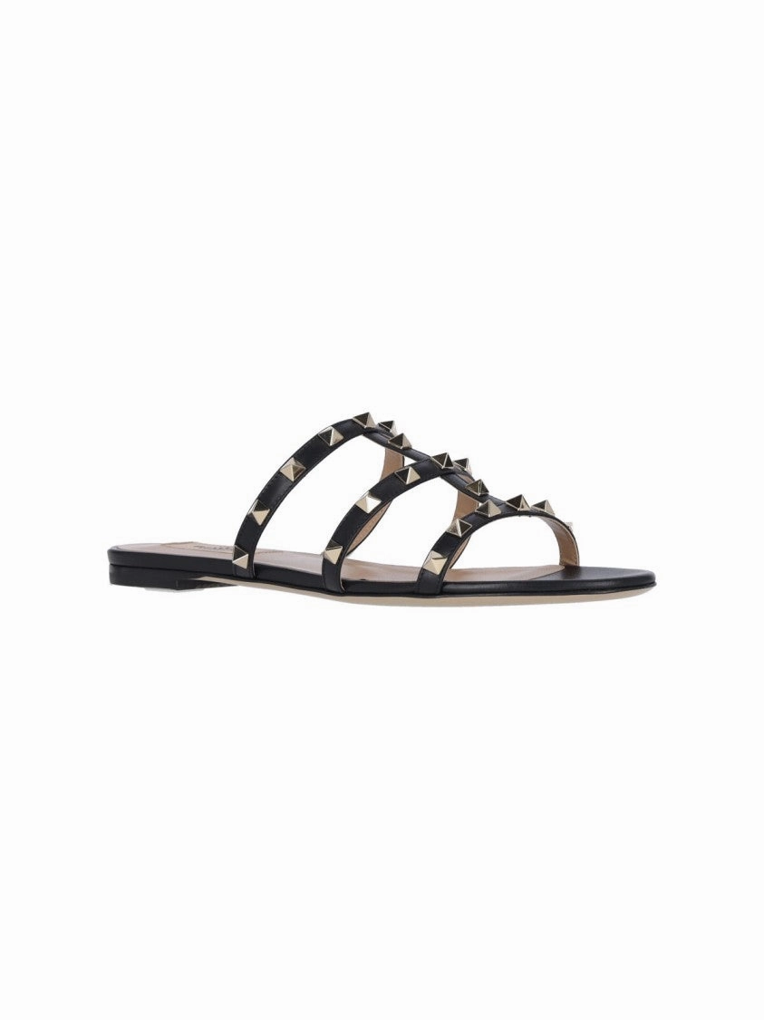 Rockstud' Slide Sandals  Black