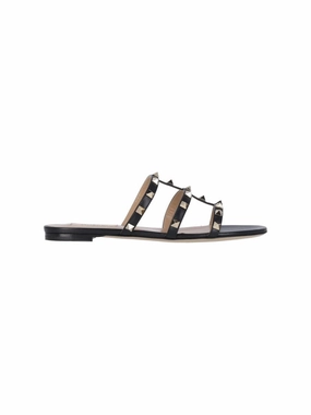 Rockstud' Slide Sandals  Black