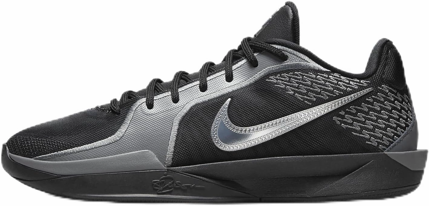 Sabrina 2 Basketball Shoes (FQ2174-001, Black/Smoke Grey/Opti Yellow/Metallic Silver) Size 6.5
