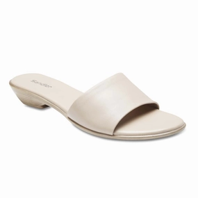 Saga Slide in Nude Leather