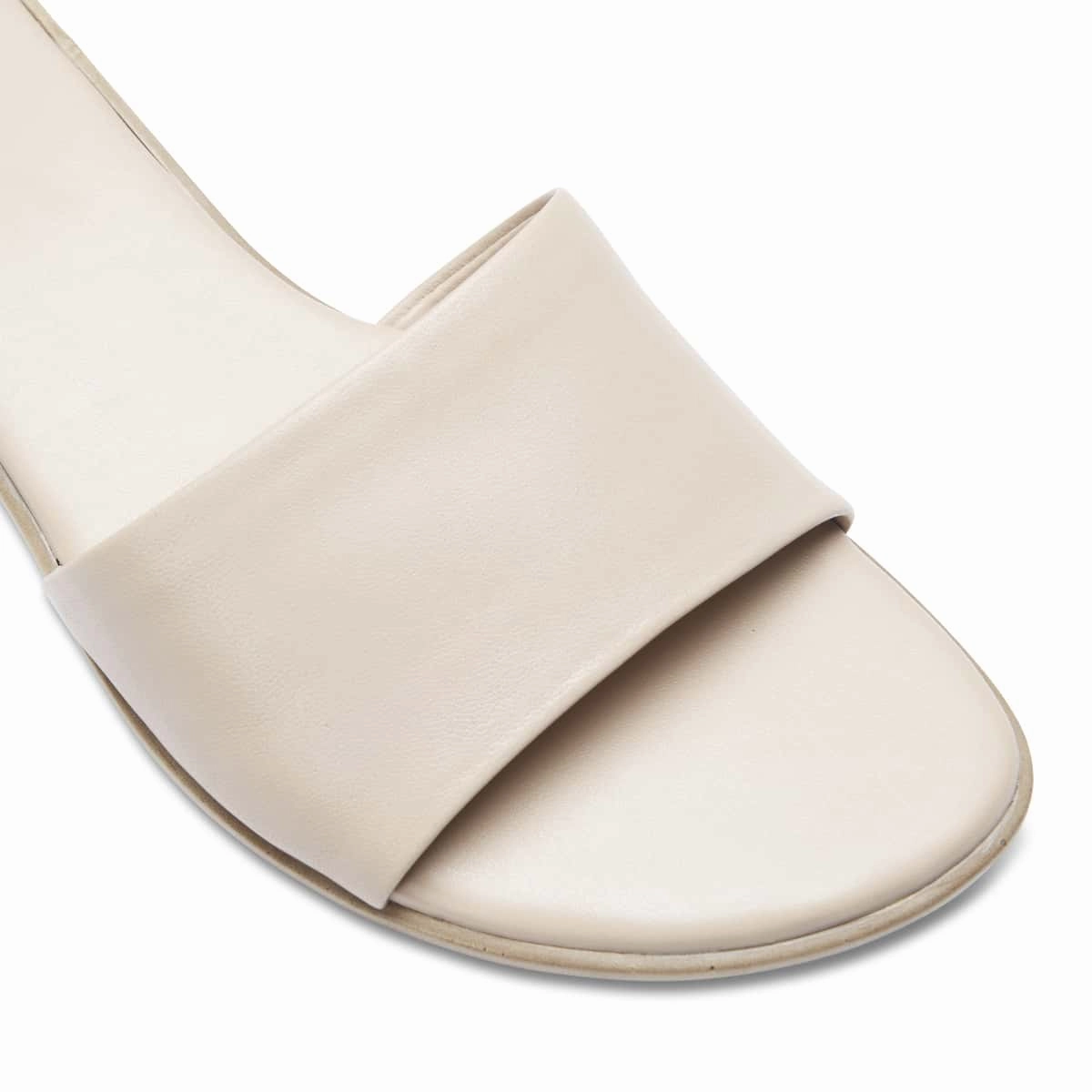 Saga Slide in Nude Leather