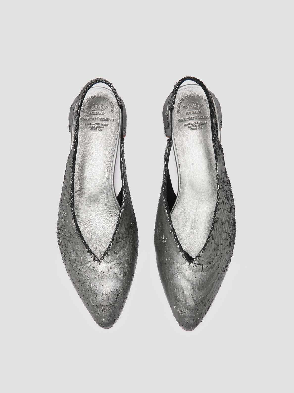 SAGE 113 - Silver Leather Slingback