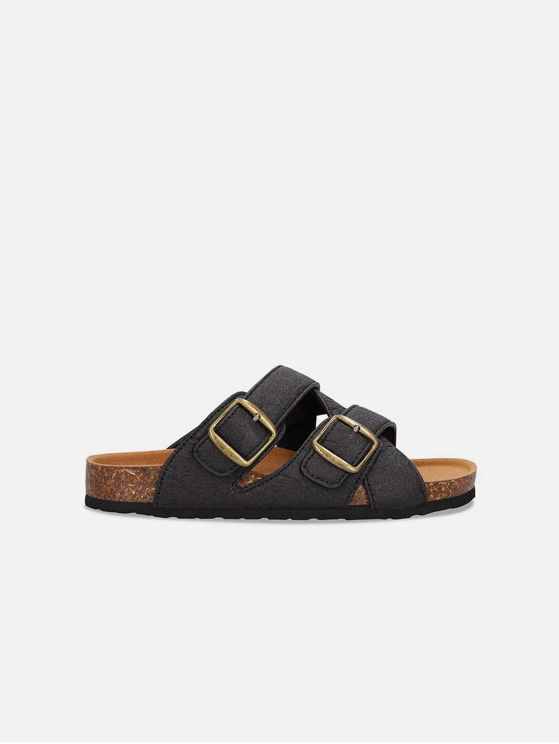 Samet Unisex Piatex Vegan Leather Sandals | Black