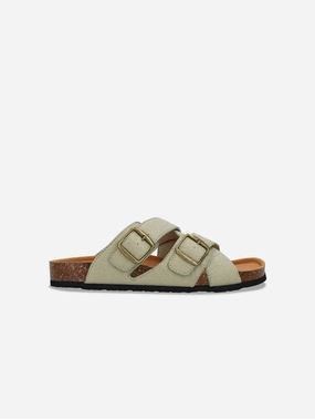 Samet Unisex Piatex Vegan Leather Sandals | Green