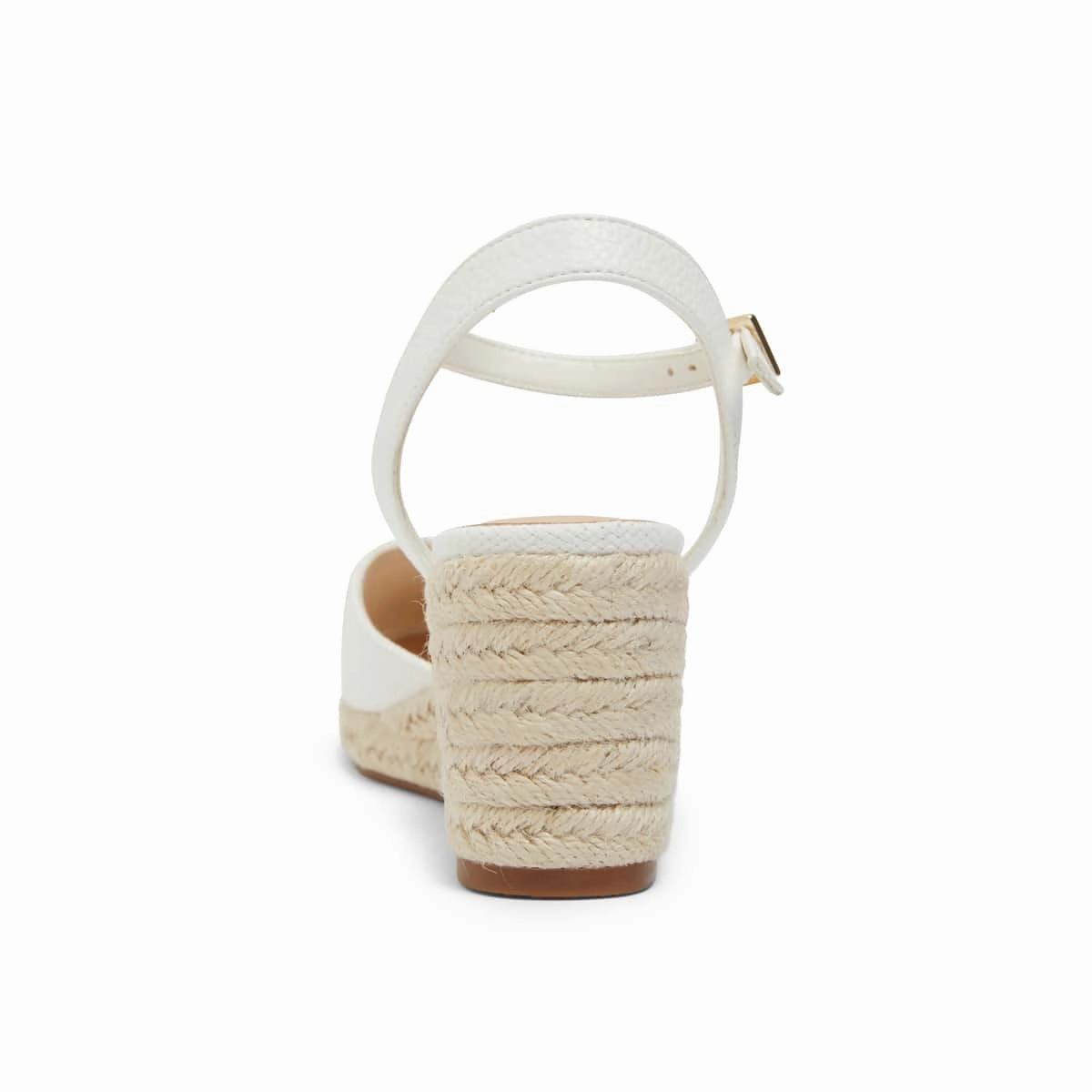 Santos Wedge in White Fabric
